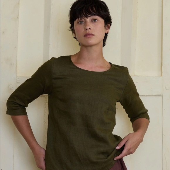 Olive Green Women's Blouse - Picture 1 of 4